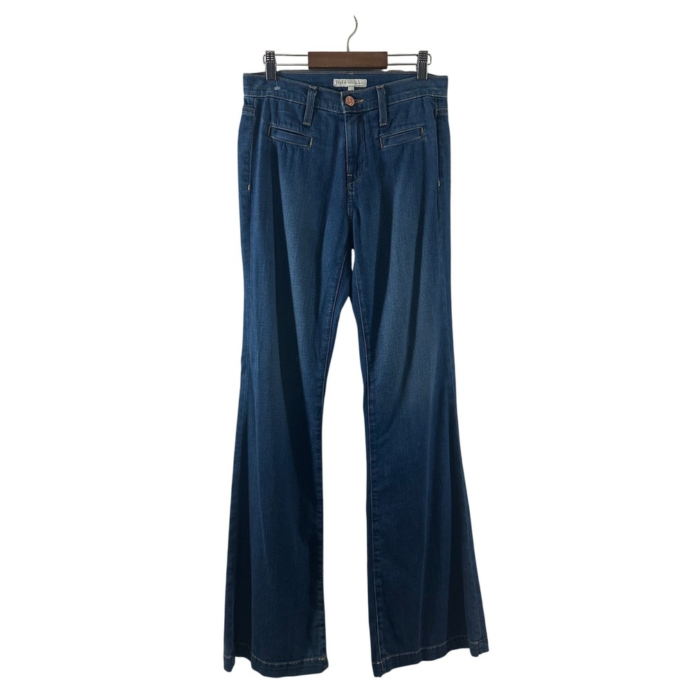 Joie Jeans Nouveau Flare‎ Cobalt Wash Dark Blue Stretch Denim Made in USA 26